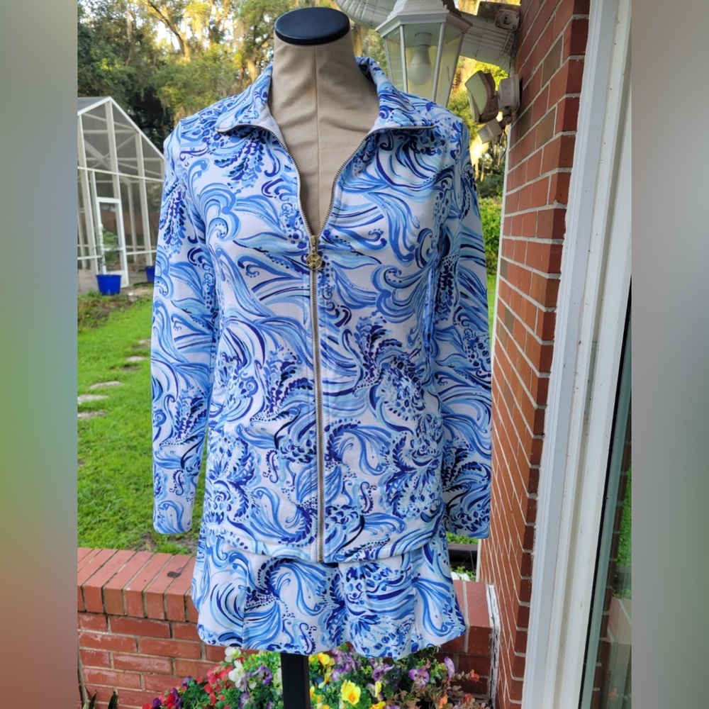 Lilly Pulitzer Leona UPF 50+ Full Zip Jacket and Skort Set